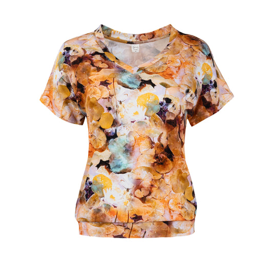 Top Mana SS Orange Water Lily Tricot | Orange