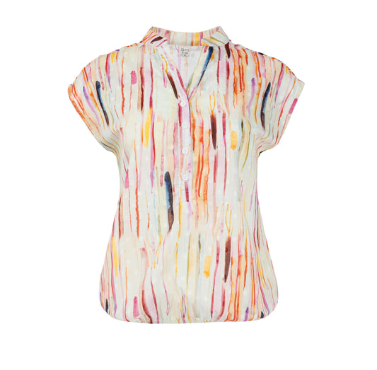 Top Lucie SL Pink Aquarel Brushed Dobby | Pink