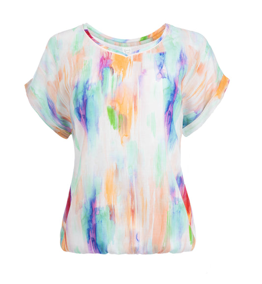 Top Nox-PW SS Green Brush Aquarel Woven | Green