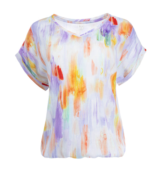 Top Nox-PW SS Purple Brush Aquarel Woven | Purple