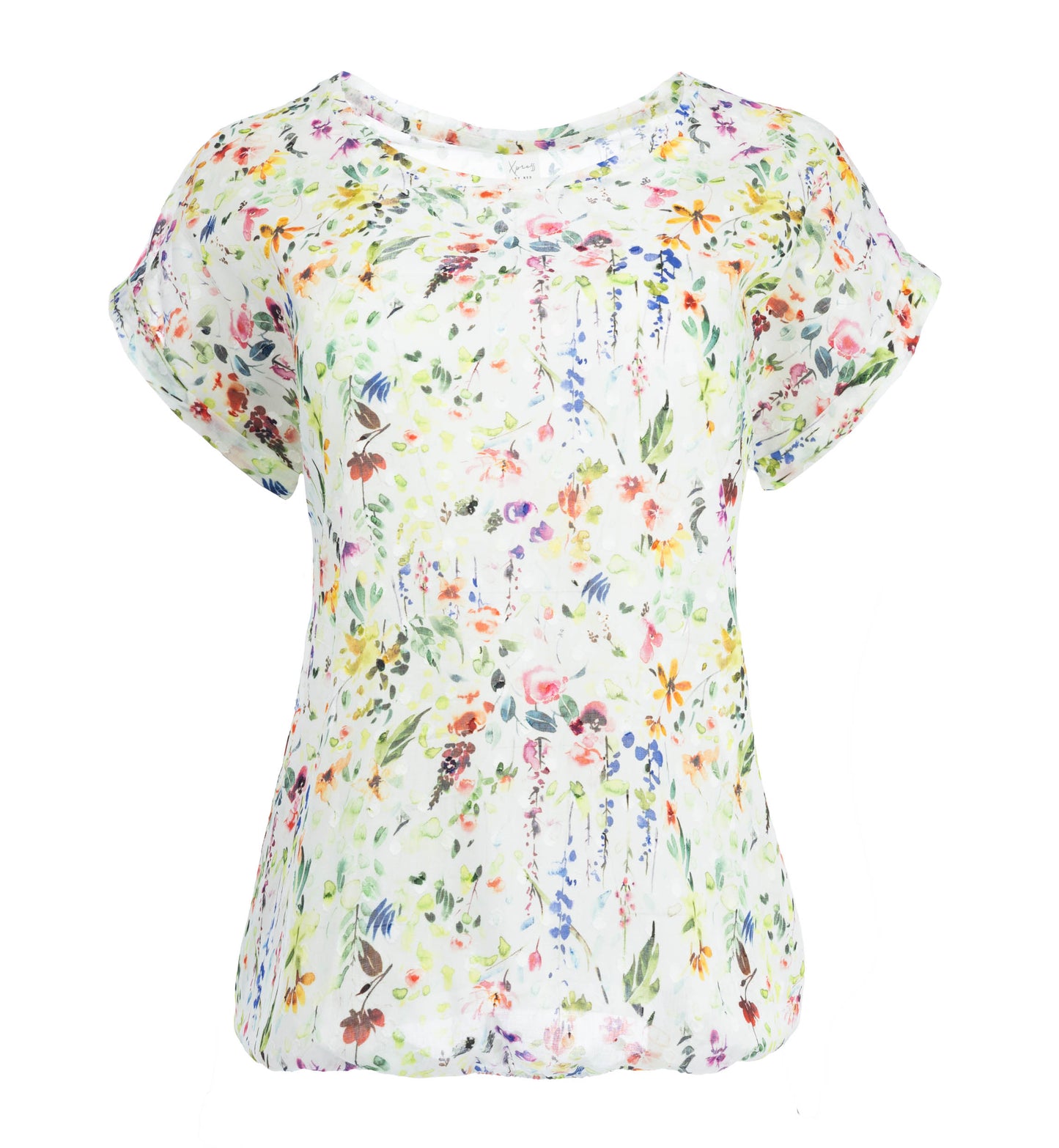 Brisia W Colored Faded Flowers Dobby | Colored