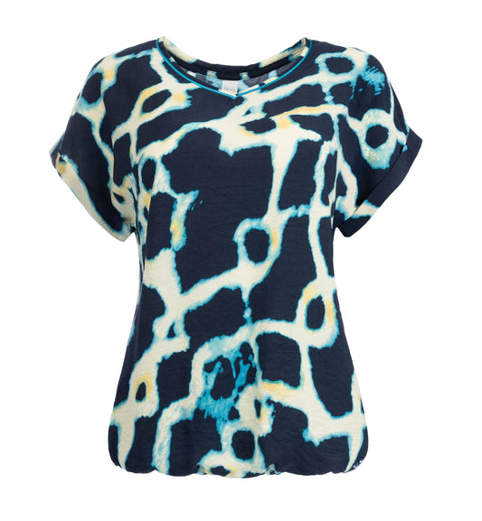 Top Nox-PW SS Marine Tie Dye Woven | Marine