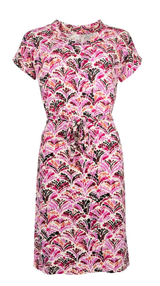 Jurk Mary SS Pink Firework Tricot | Pink