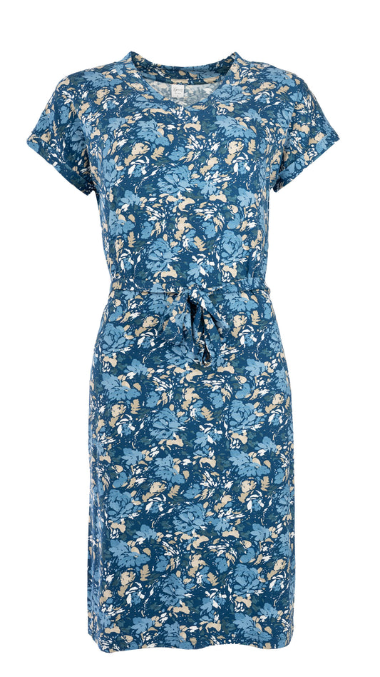 Jurk Mary SS Marine Flower Tricot | Marine