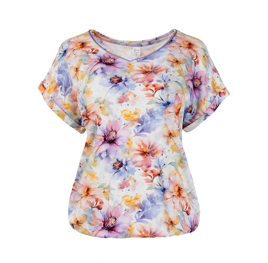 Top Nox-P SS Colored Flowers Tricot | Colored