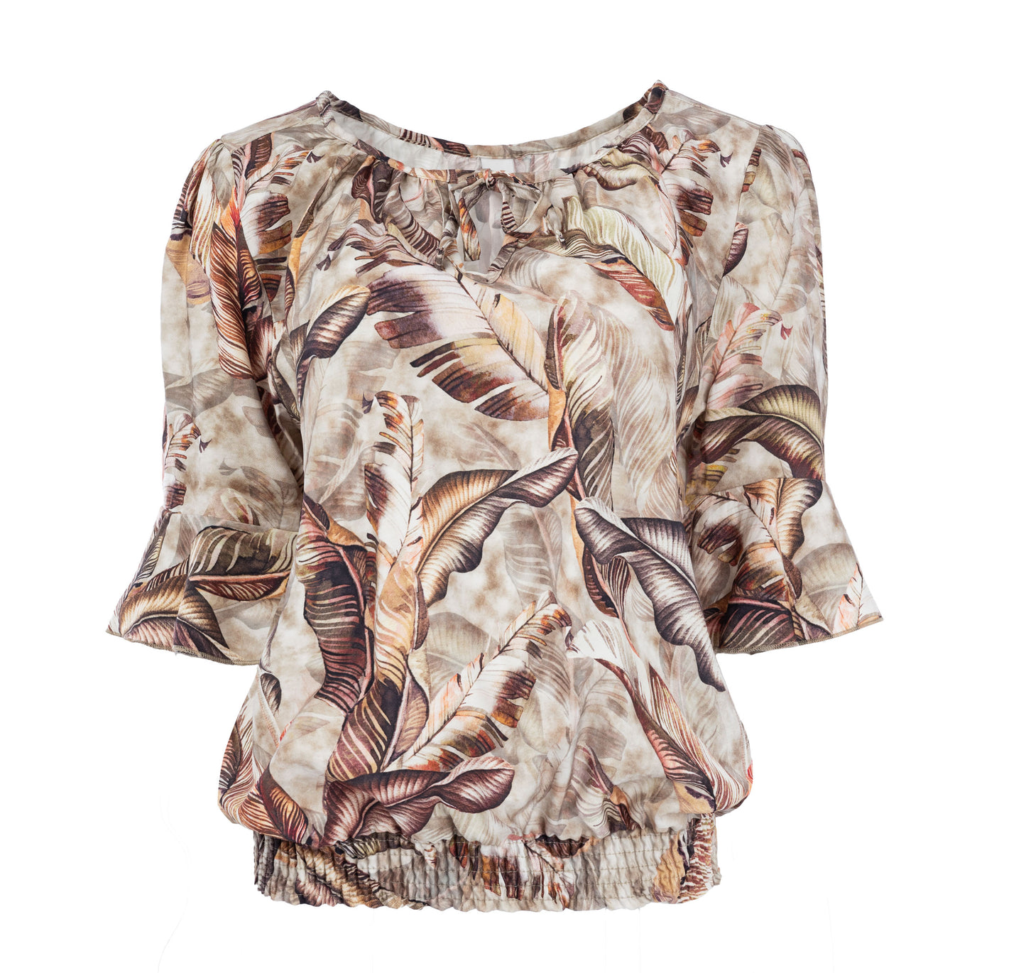 Top Rio SS Colored Leaves Woven | Colored