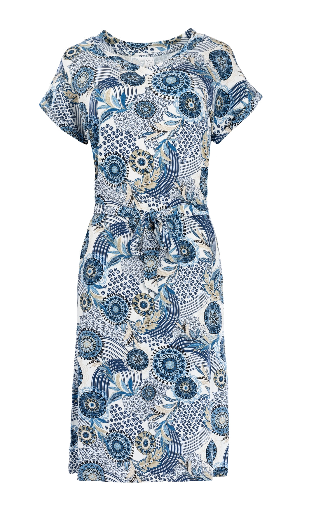 Jurk Mary SS Navy Fortune Wheel Tricot | Navy