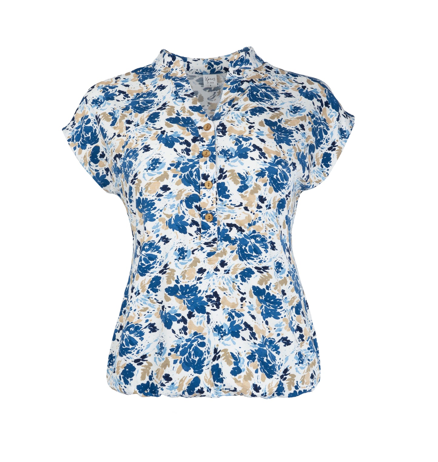 Top Lucie-TR SL Blue Flower Tricot | Blue