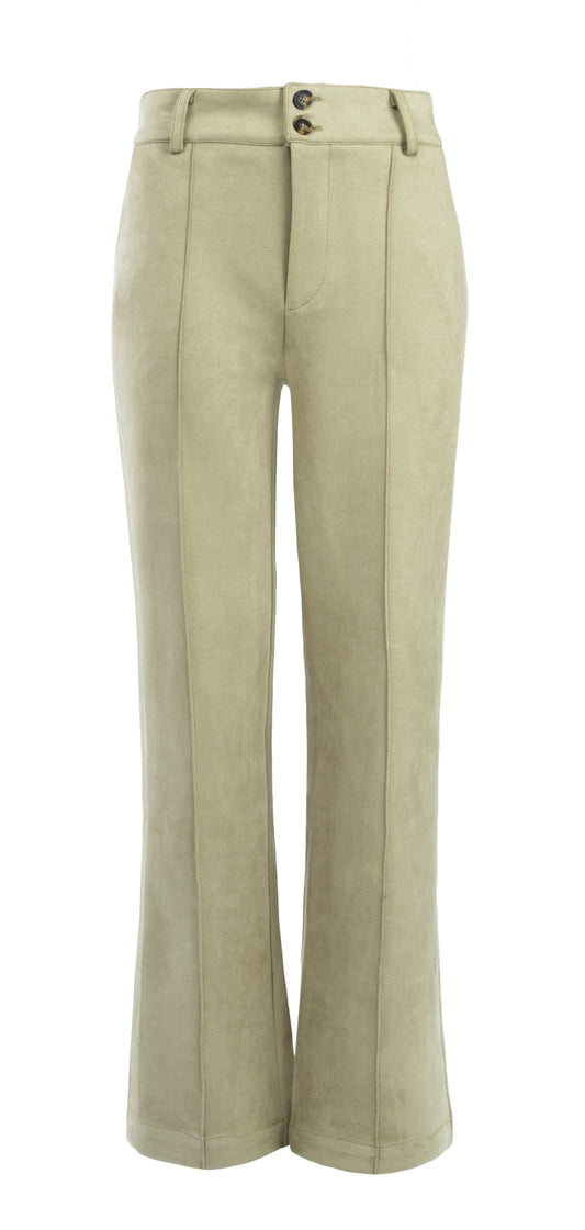 Pantalon Pilar 2B-RMJ Suedine | Oil Green