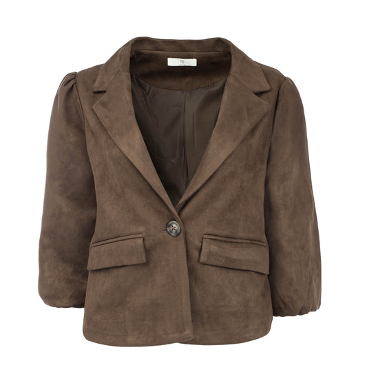 Blazer Yaniek 3/4-RMJ Suedine | Ganache Brown