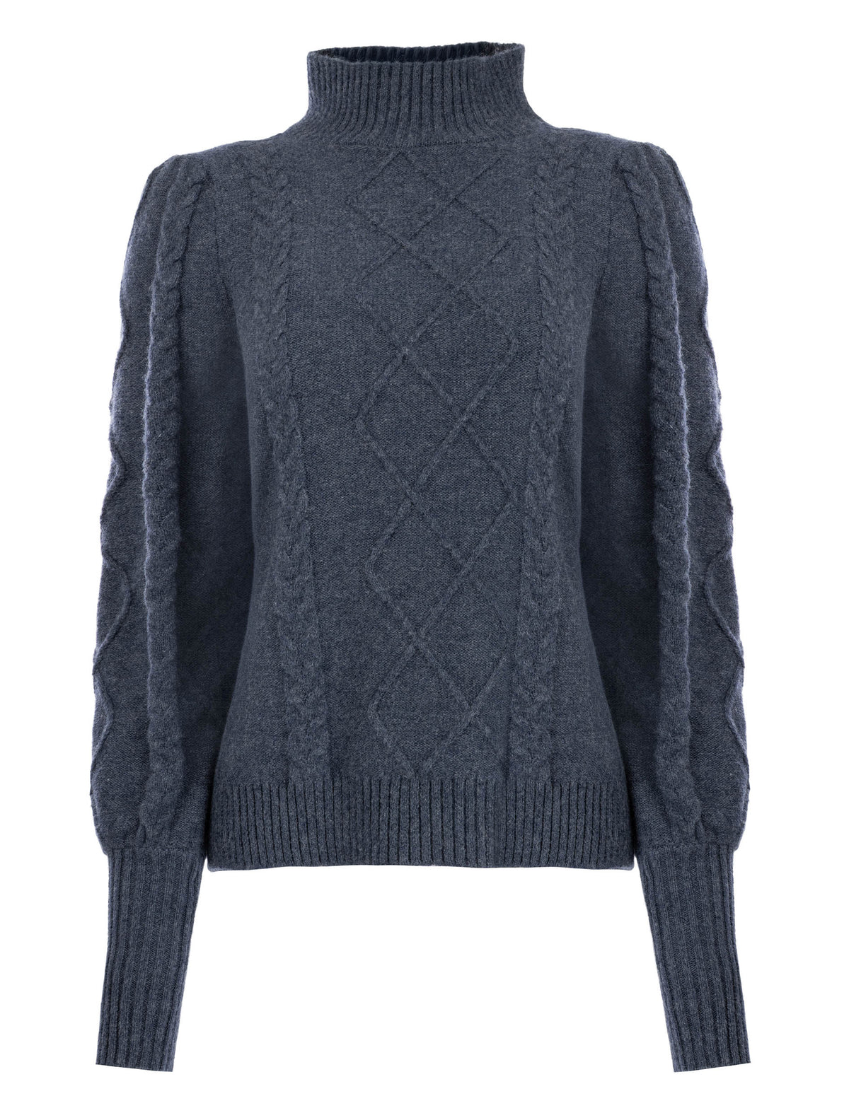 Trui Lindas LS-RML Fine Knit Melange | Bijou Blue