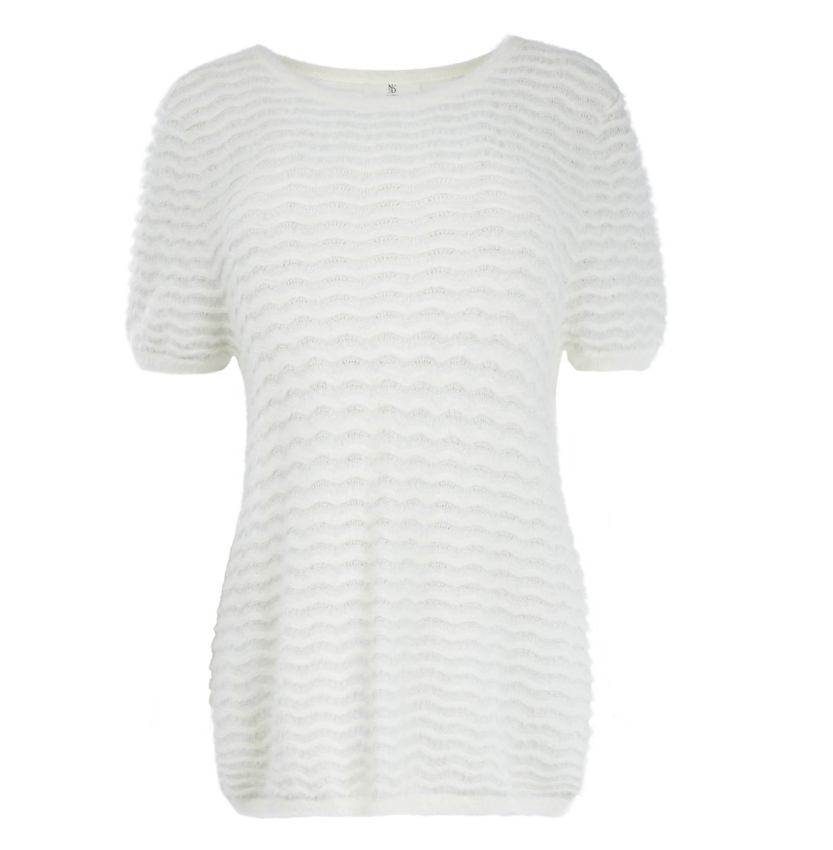 Toska LS-RML Lurex Ajour Knit | Ecru