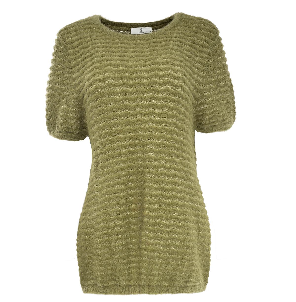 Toska LS-RML Lurex Ajour Knit | Green Moss