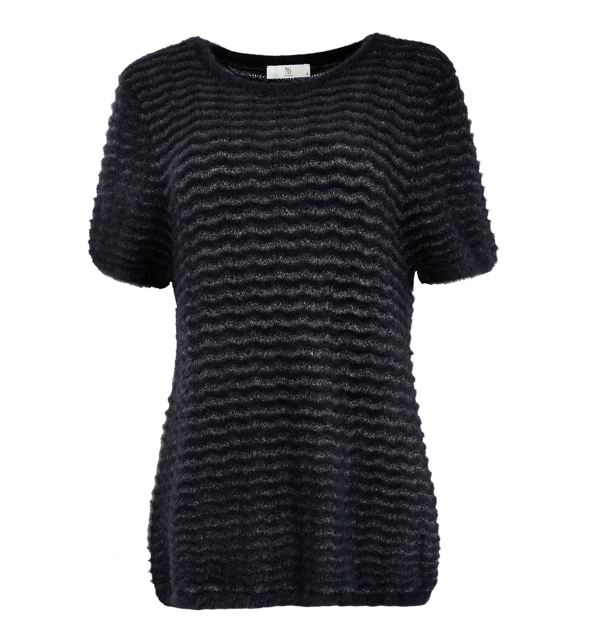 Toska LS-RML Lurex Ajour Knit | Black