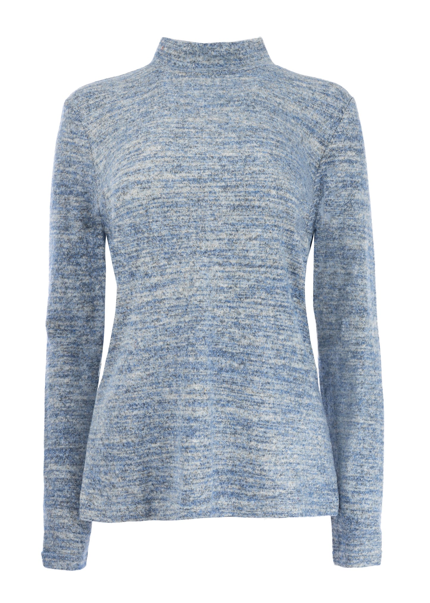 Top Milans Plain LS-RMJ Brushed Melange Knit | Bijou Blue