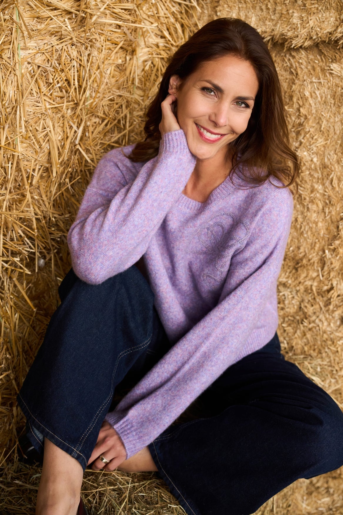 Trui Montana LS-RMJ Textured Knit | Loom Lilac