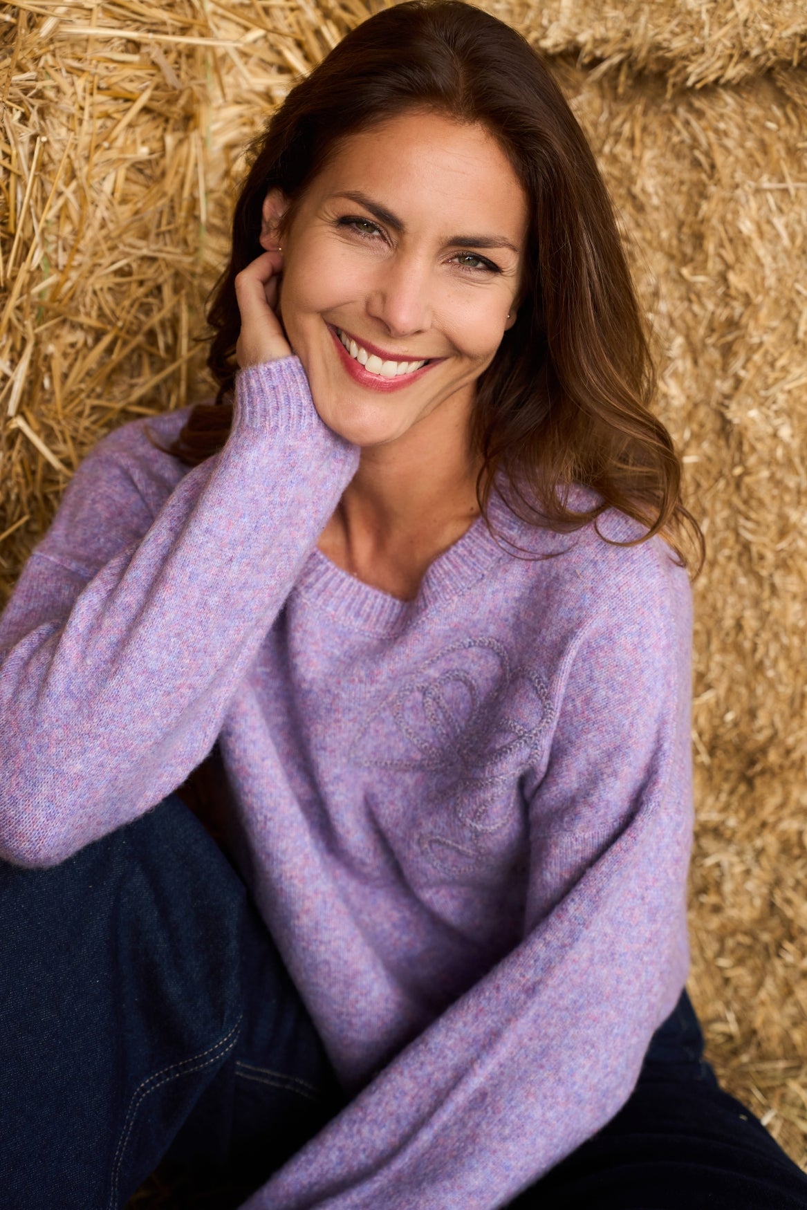 Trui Montana LS-RMJ Textured Knit | Loom Lilac