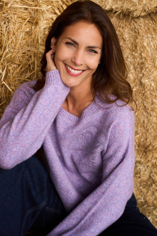 Trui Montana LS-RMJ Textured Knit | Loom Lilac