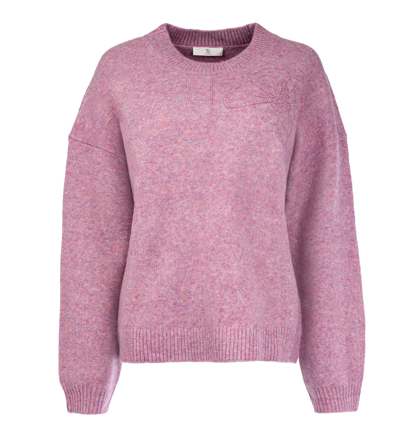 Trui Montana LS-RMJ Textured Knit | Pink Melange