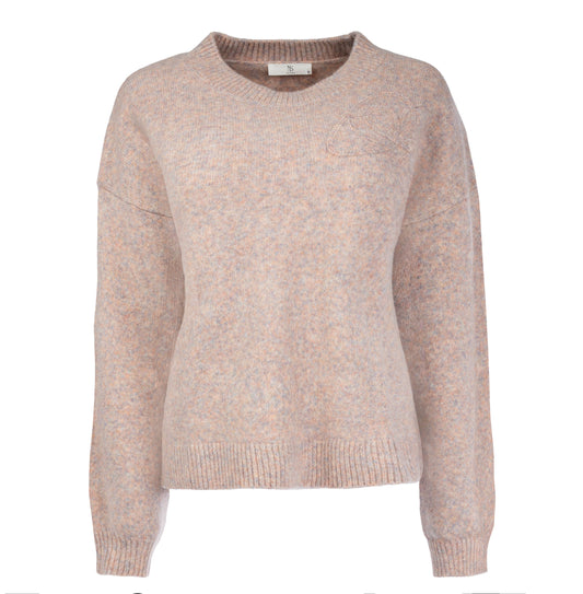 Trui Montana LS-RMJ Textured Knit | Peach Cream