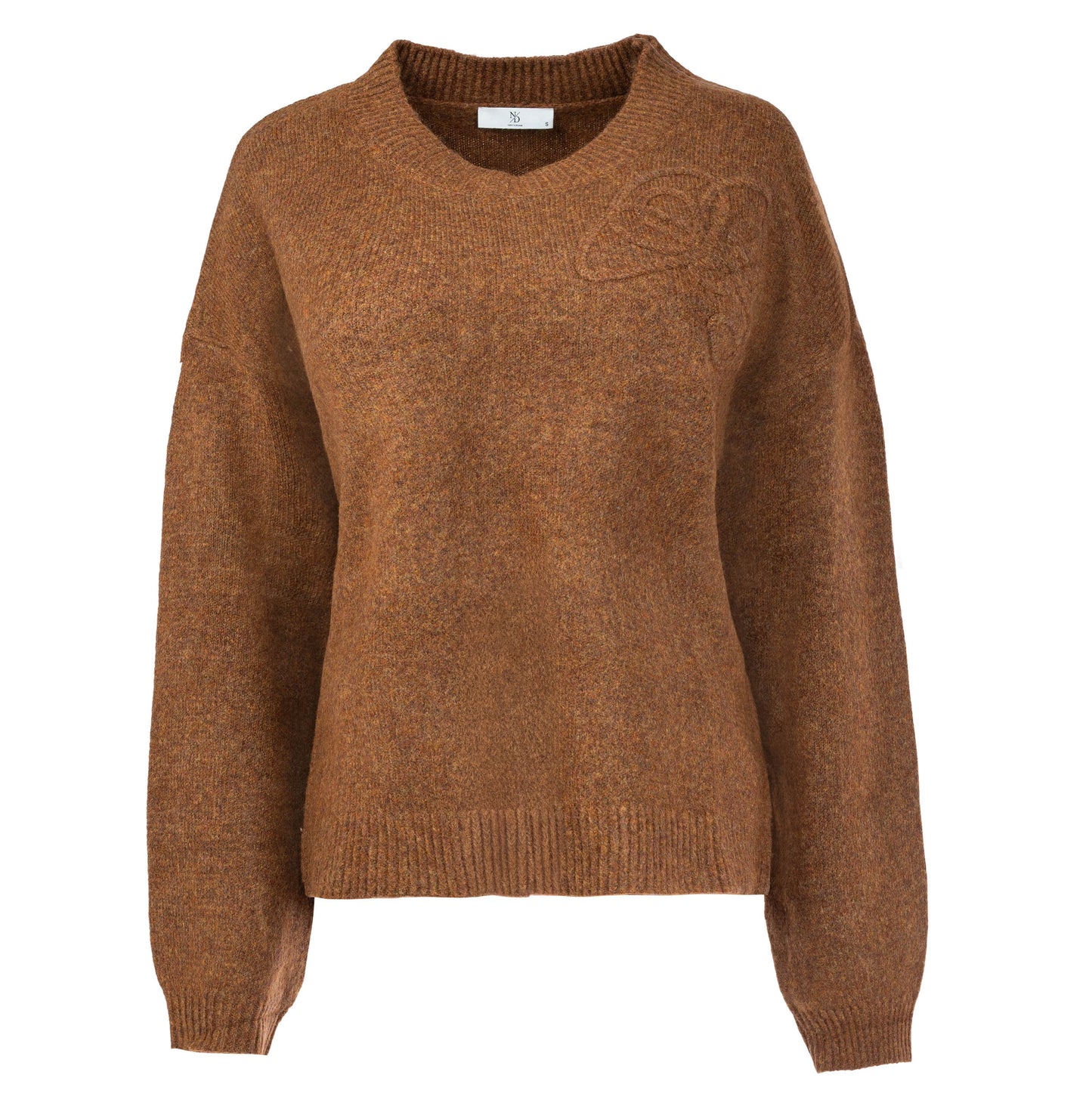 Trui Montana LS-RMJ Textured Knit | Ginger Brown