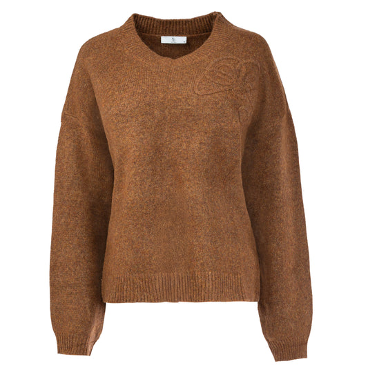 Trui Montana LS-RMJ Textured Knit | Ginger Brown