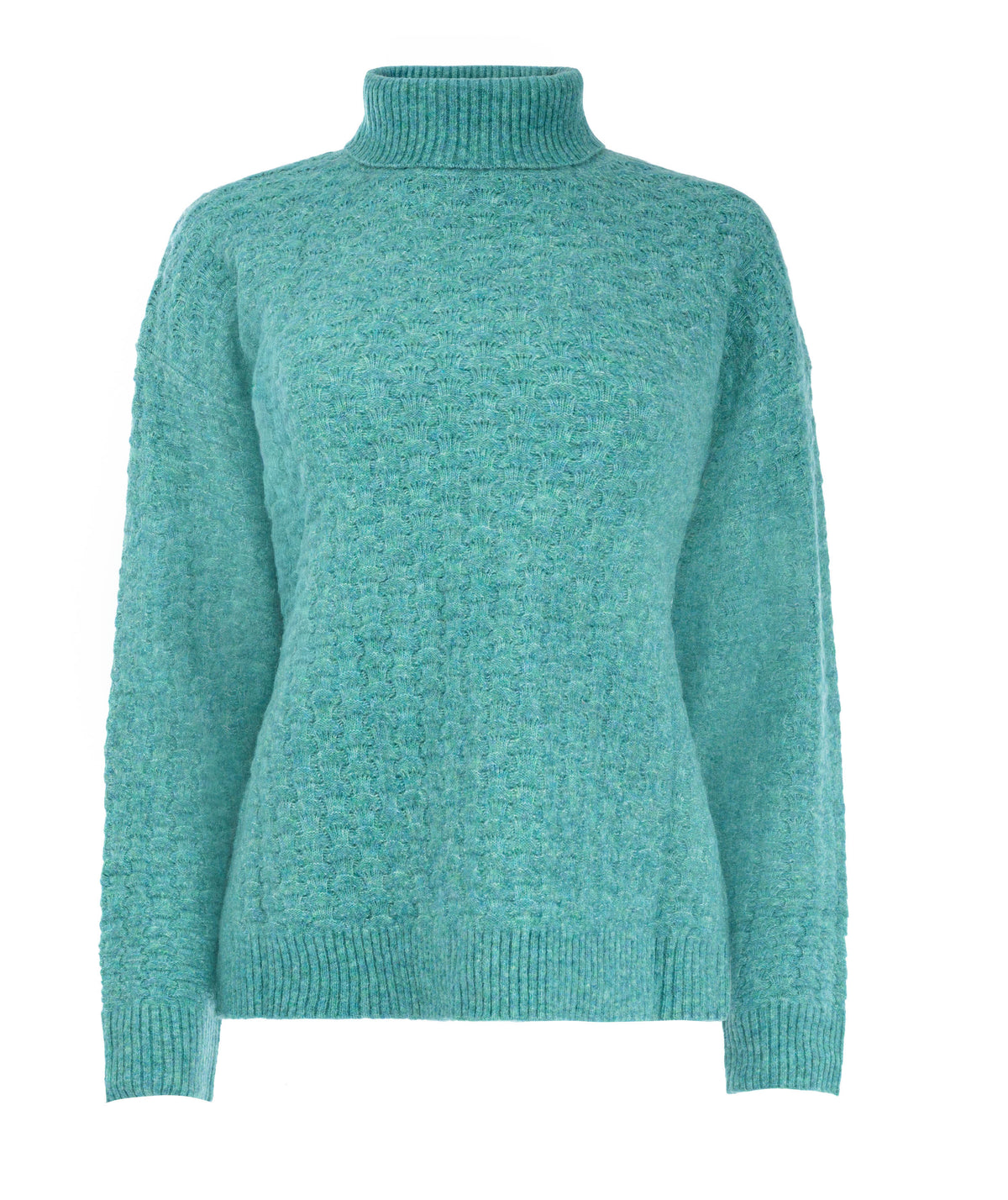 Delani LS-RMJ Textured Knit | Aquifer Blue