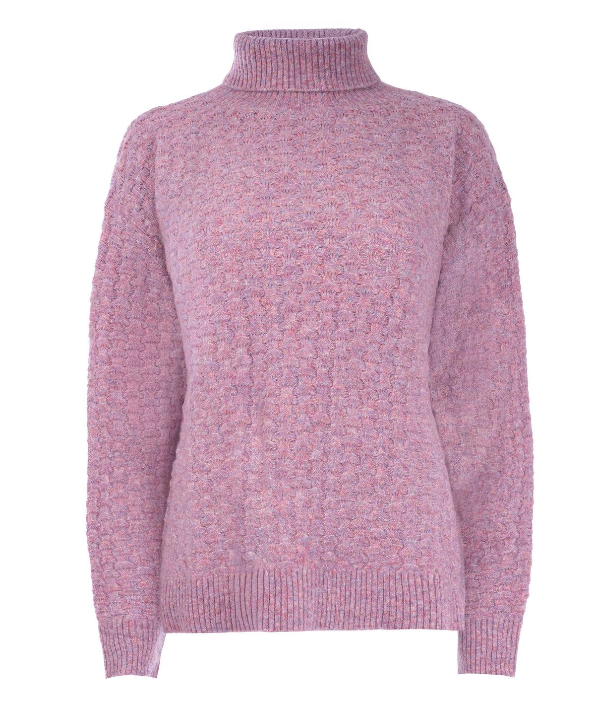Delani LS-RMJ Textured Knit | Pink Melange