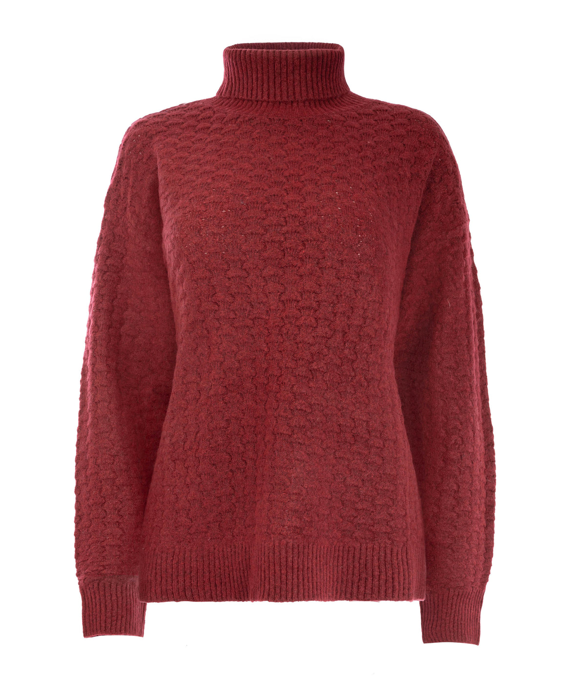 Delani LS-RMJ Textured Knit | Rhubarb Red