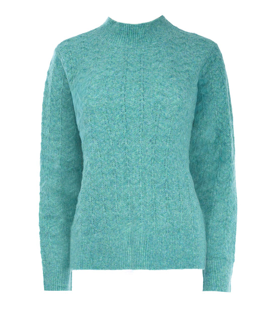 Trui Lucian LS-RMJ Textured Knit | Aquifer Blue