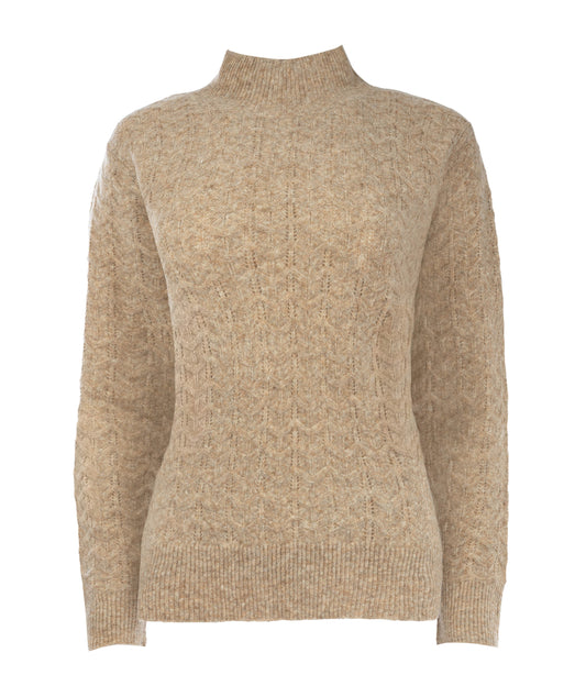 Trui Lucian LS-RMJ Textured Knit | Tan