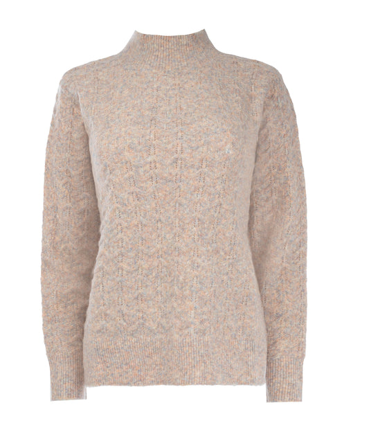 Trui Lucian LS-RMJ Textured Knit | Peach Cream