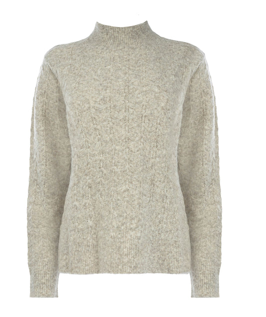 Trui Lucian LS-RMJ Textured Knit | Buttercream