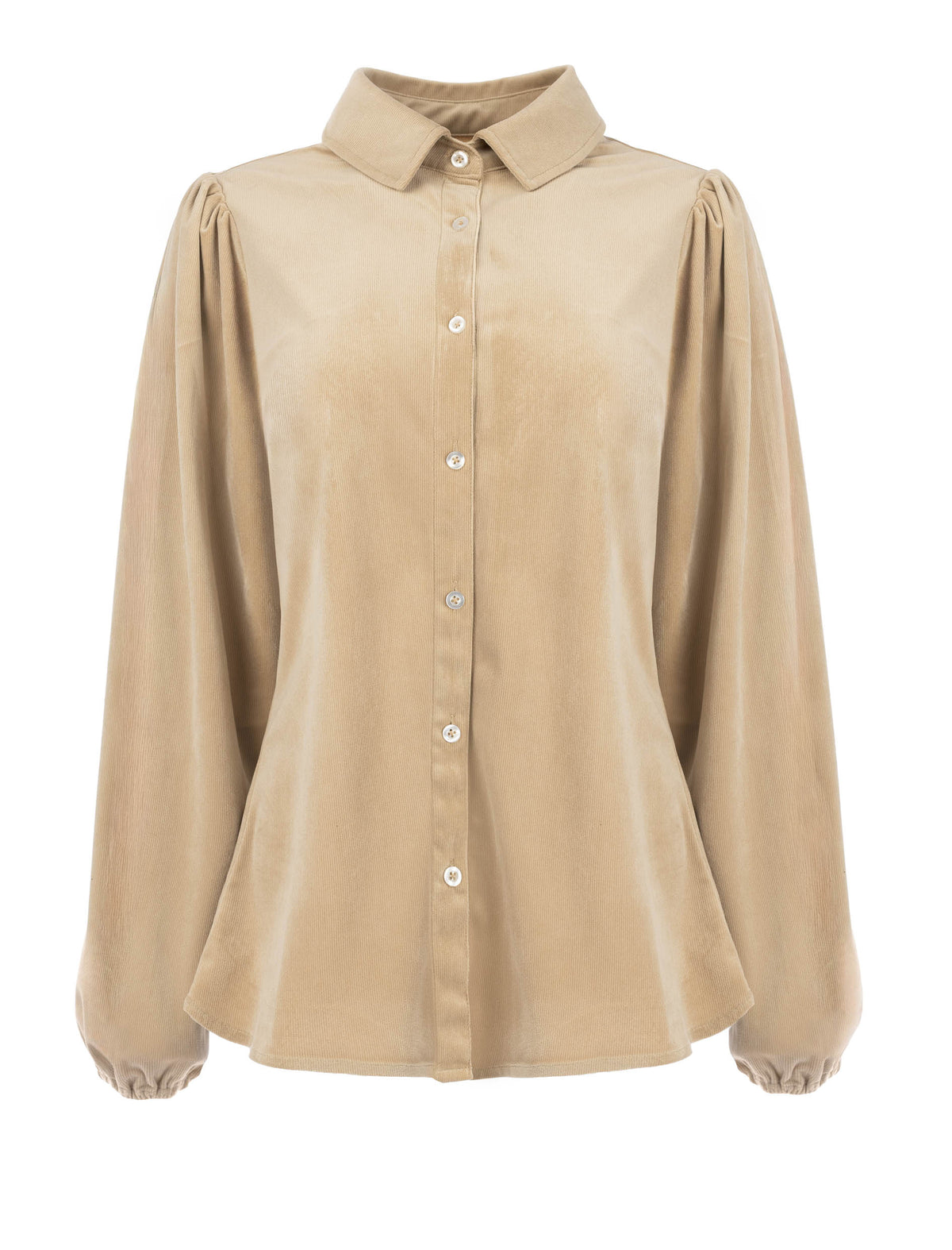 Blouse Mayliera LS-RMJ Velvet Rib | Tan
