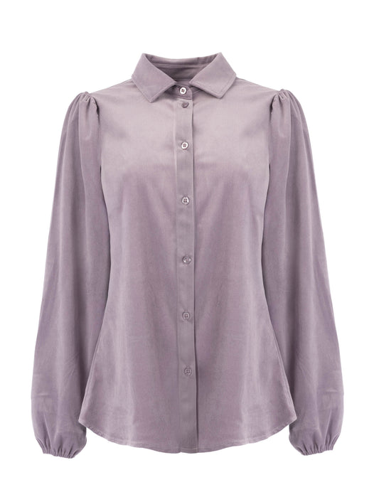 Blouse Mayliera LS-RMJ Velvet Rib | Loom Lilac