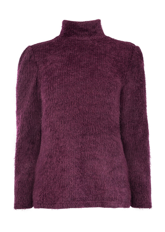 Koltrui Laval LS-RMJ Brushed Hairy Knit | Grape Wine
