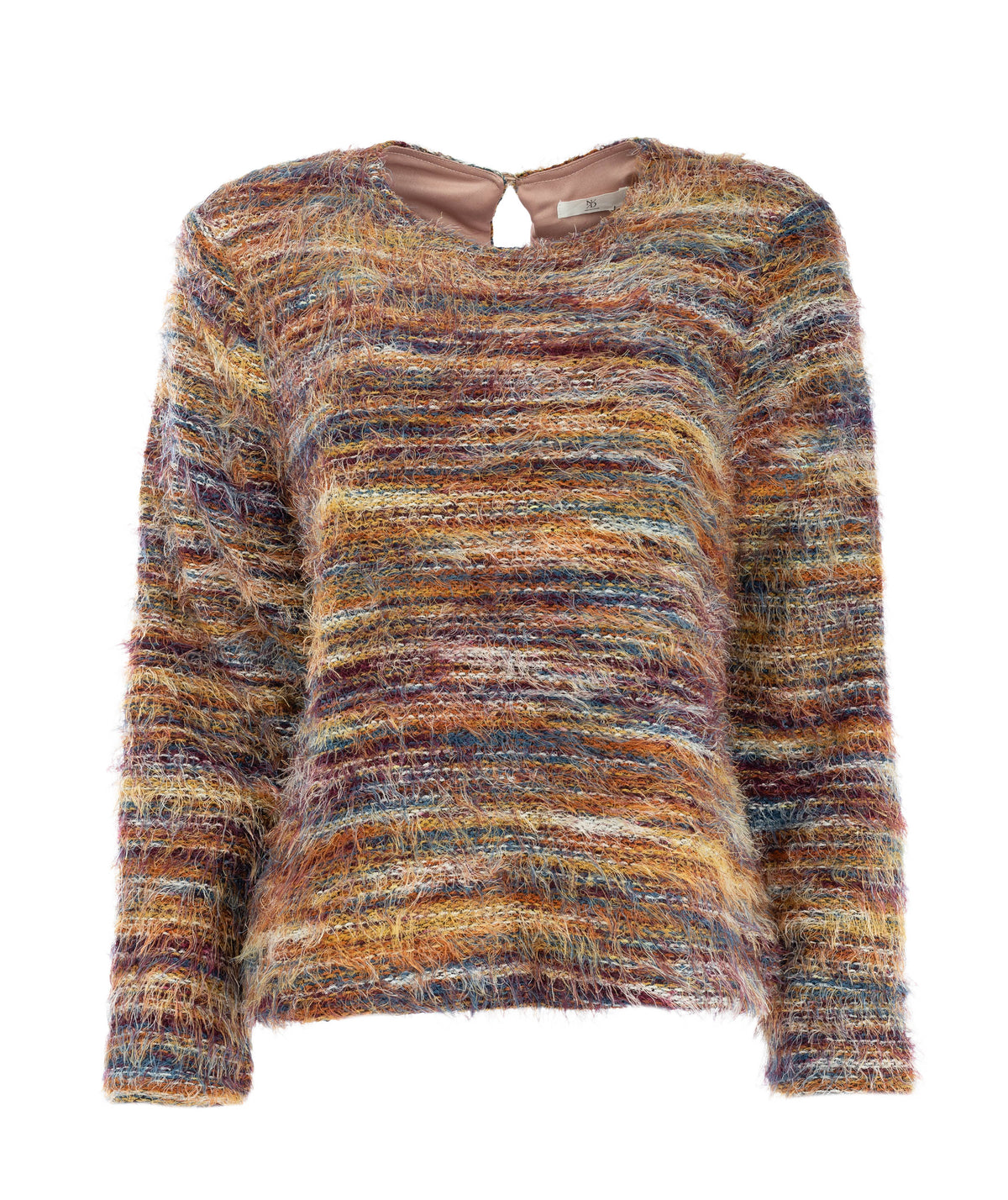 Trui Brampton LS-RMJ Multicolor Hairy Knit | Multi Bordeaux