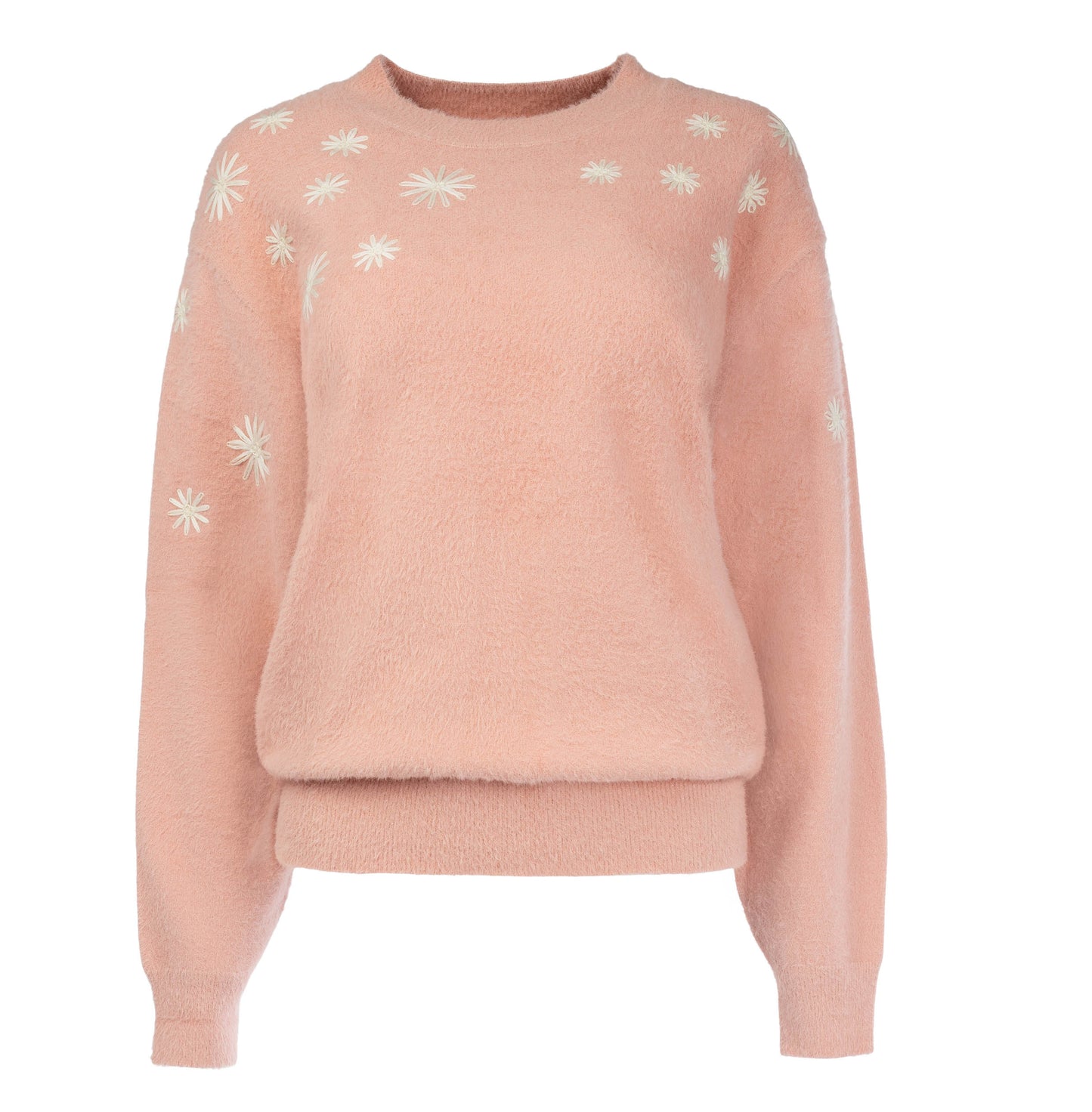 Trui Desien LS-RMJ Furry Print Knit | PeachCr.-Whisp.Beige