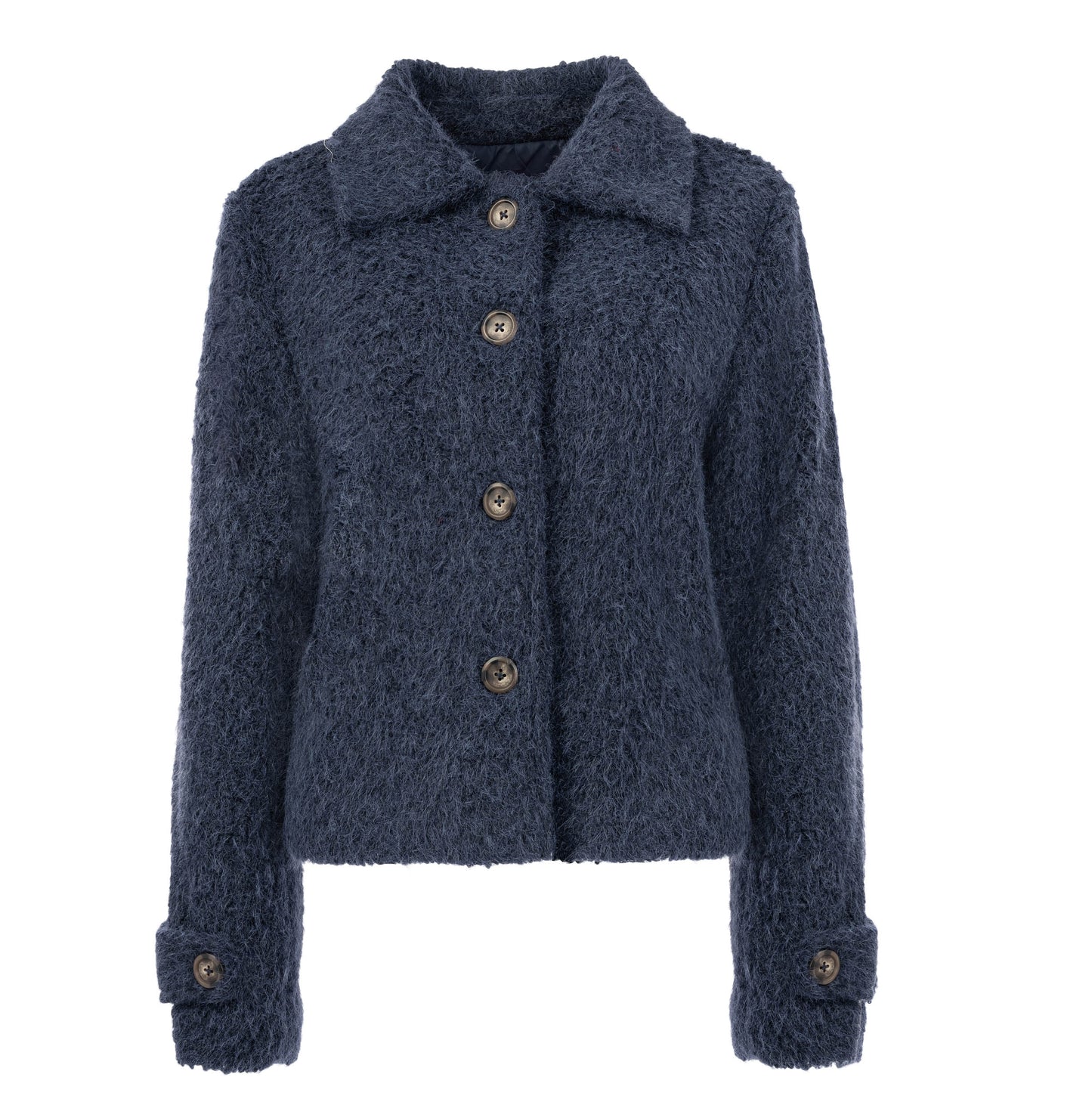 Jasje Sande LS-RMJ Brushed Boucle | Naval Blue