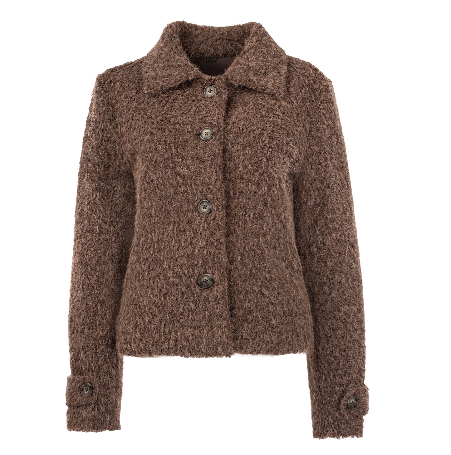 Jasje Sande LS-RMJ Brushed Boucle | Ganache Brown