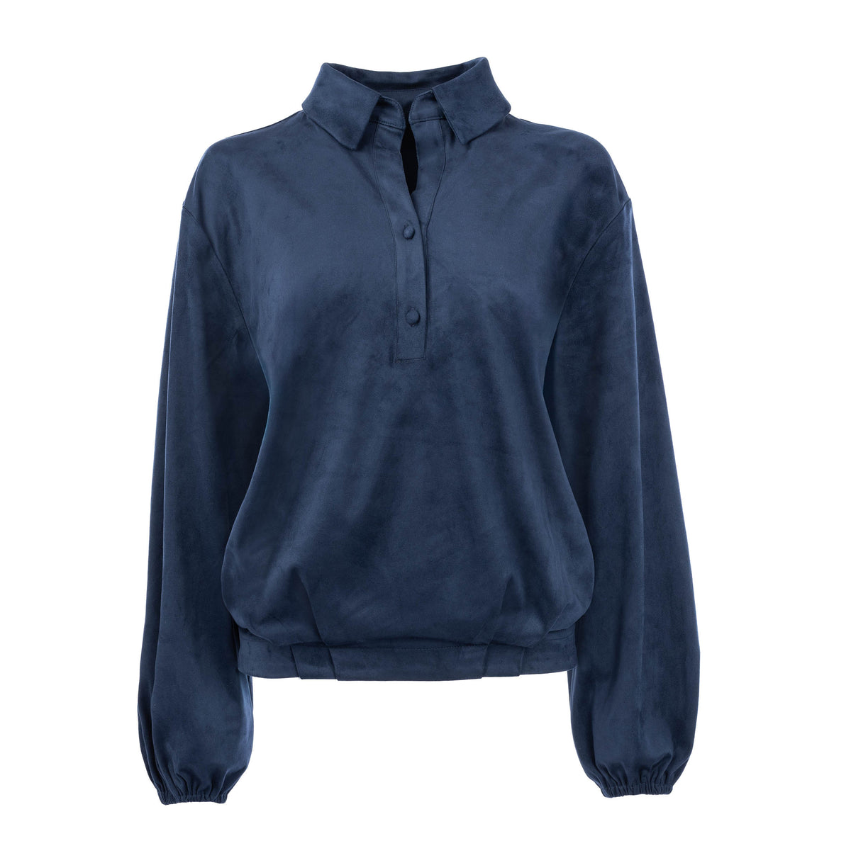 Top Lyme LS-RMJ Shiny Soft Suede | Naval Blue