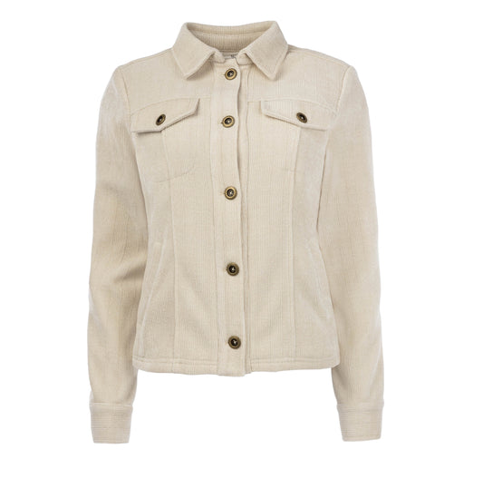 Jasje Galium-W LS-RMJ Chenille Lurex Rib | Ecru