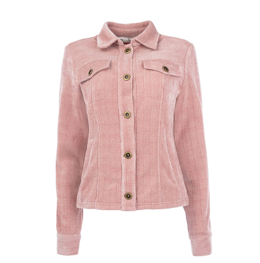 Jasje Galium-W LS-RMJ Chenille Lurex Rib | Nostalgia Rose