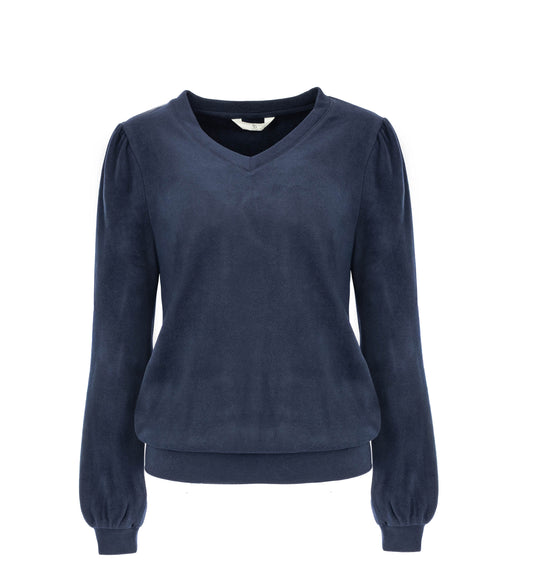 Top Veraya LS-RMJ Soft Stretch Knit | Baritone Blue
