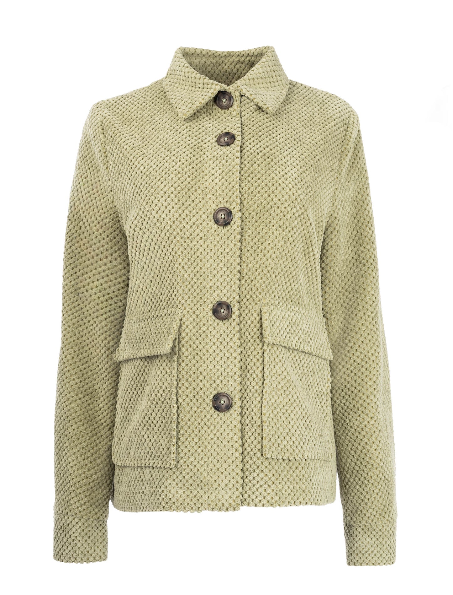 Jasje Halifax LS-RMJ Waffle Chenille | Oil Green