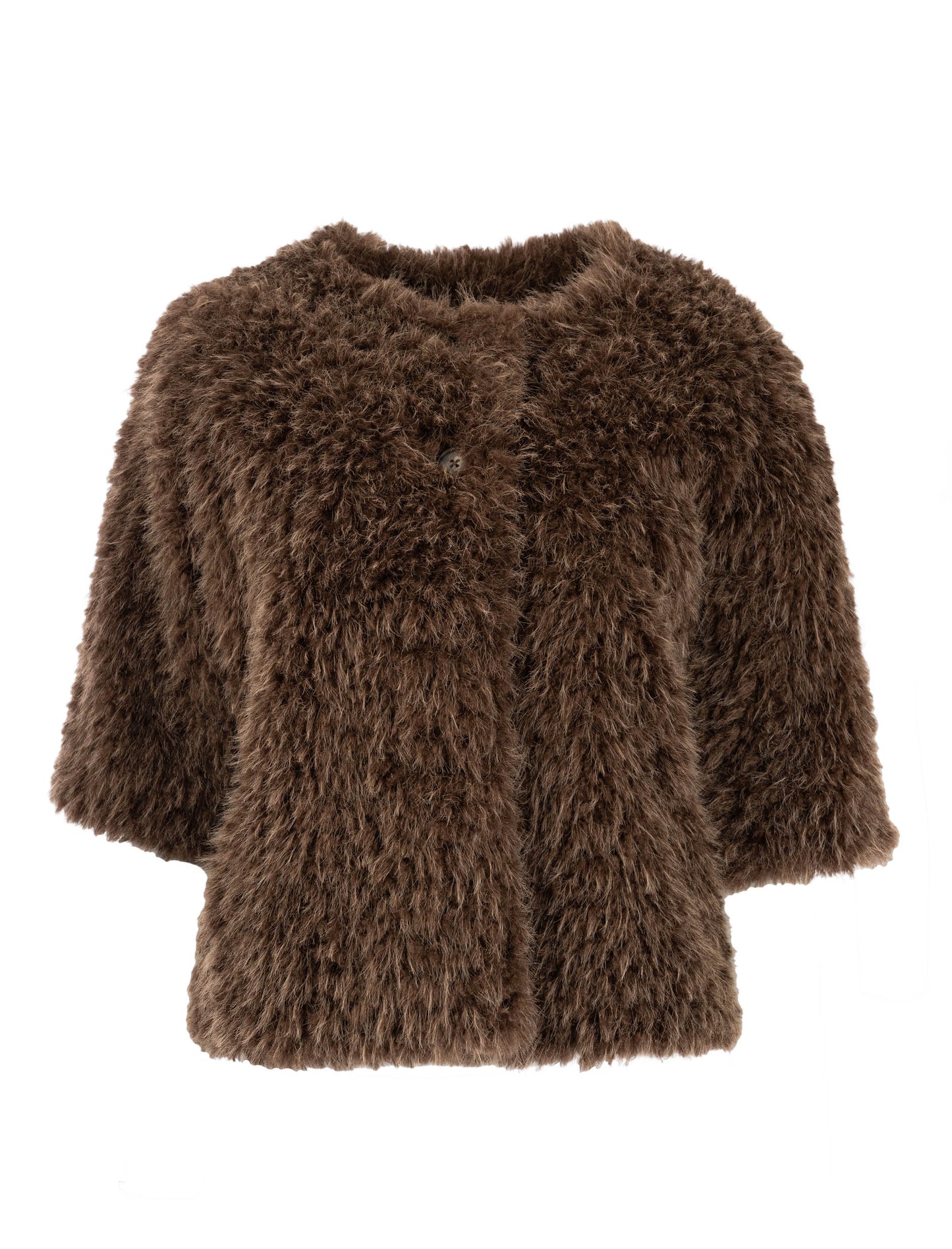 Vest Arundel 1/2 SS-RMJ Hairy Faux Fur | Downtown Brown