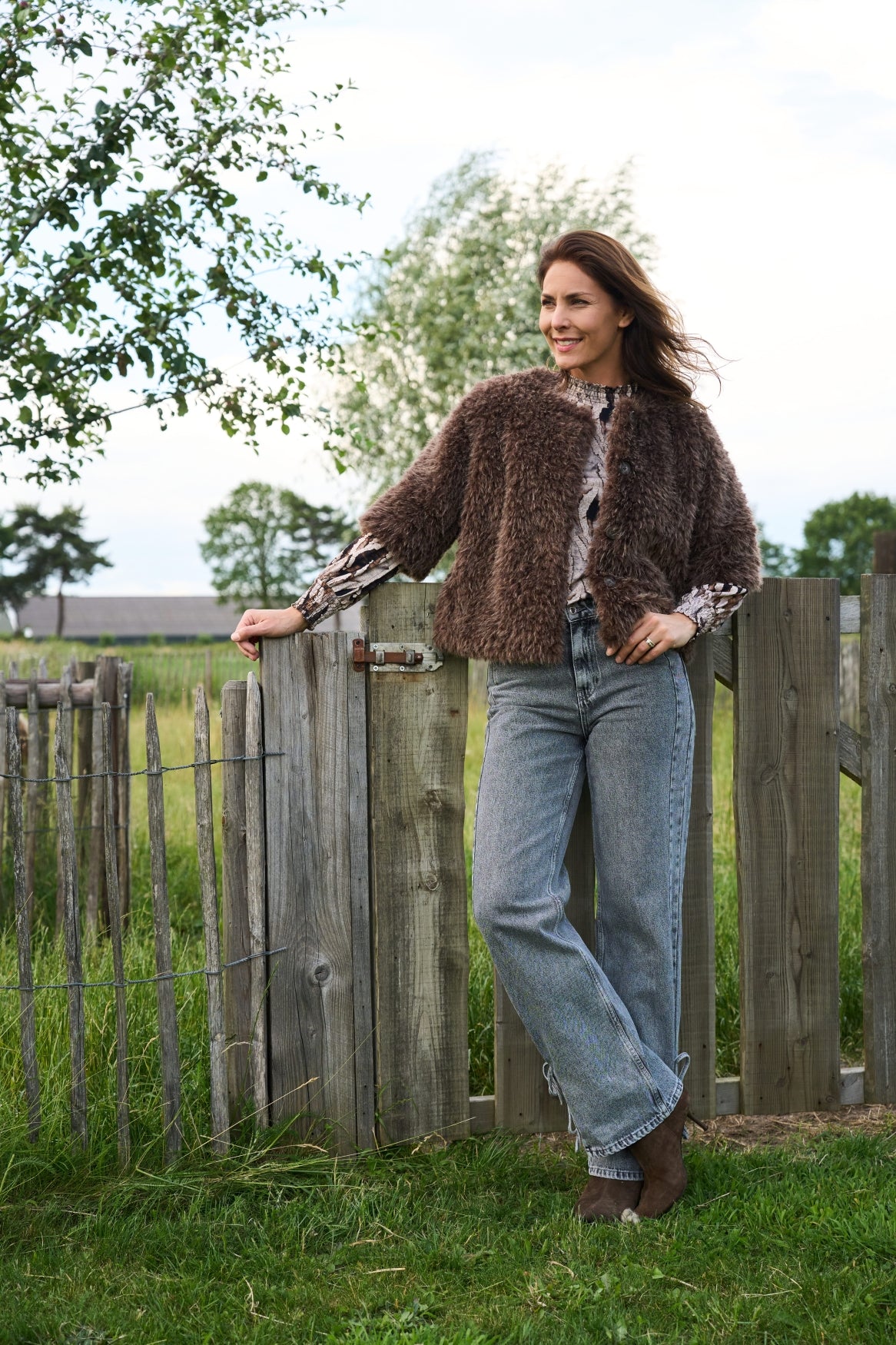 Vest Arundel 1/2 SS-RMJ Hairy Faux Fur | Downtown Brown