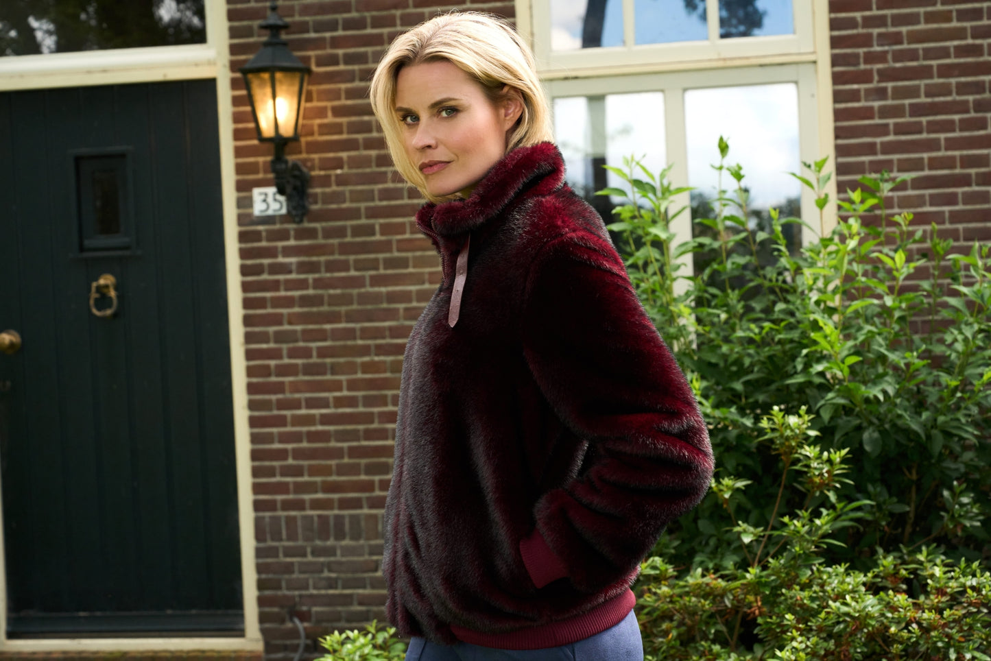 Jas Shields LS-RMJ Shaggy Faux Fur | Grape Wine