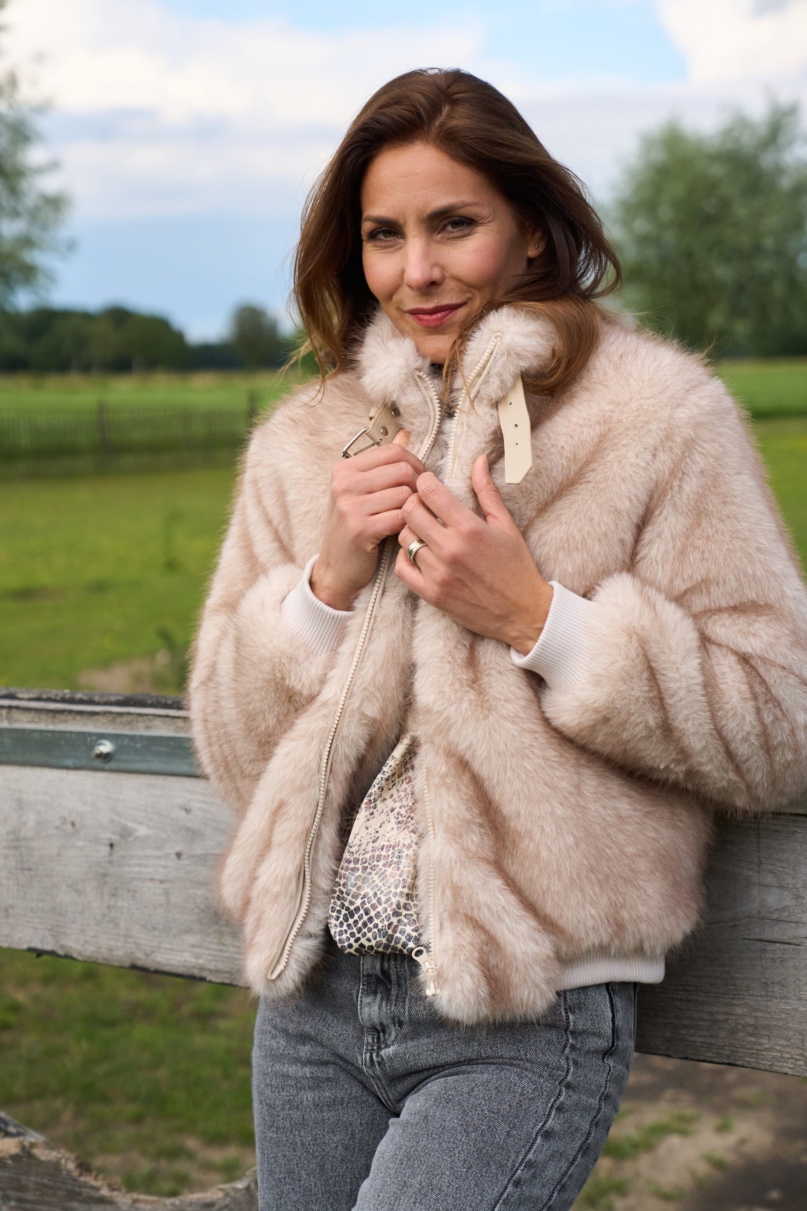 Jas Shields LS-RMJ Sleek Faux Fur | Buttercream