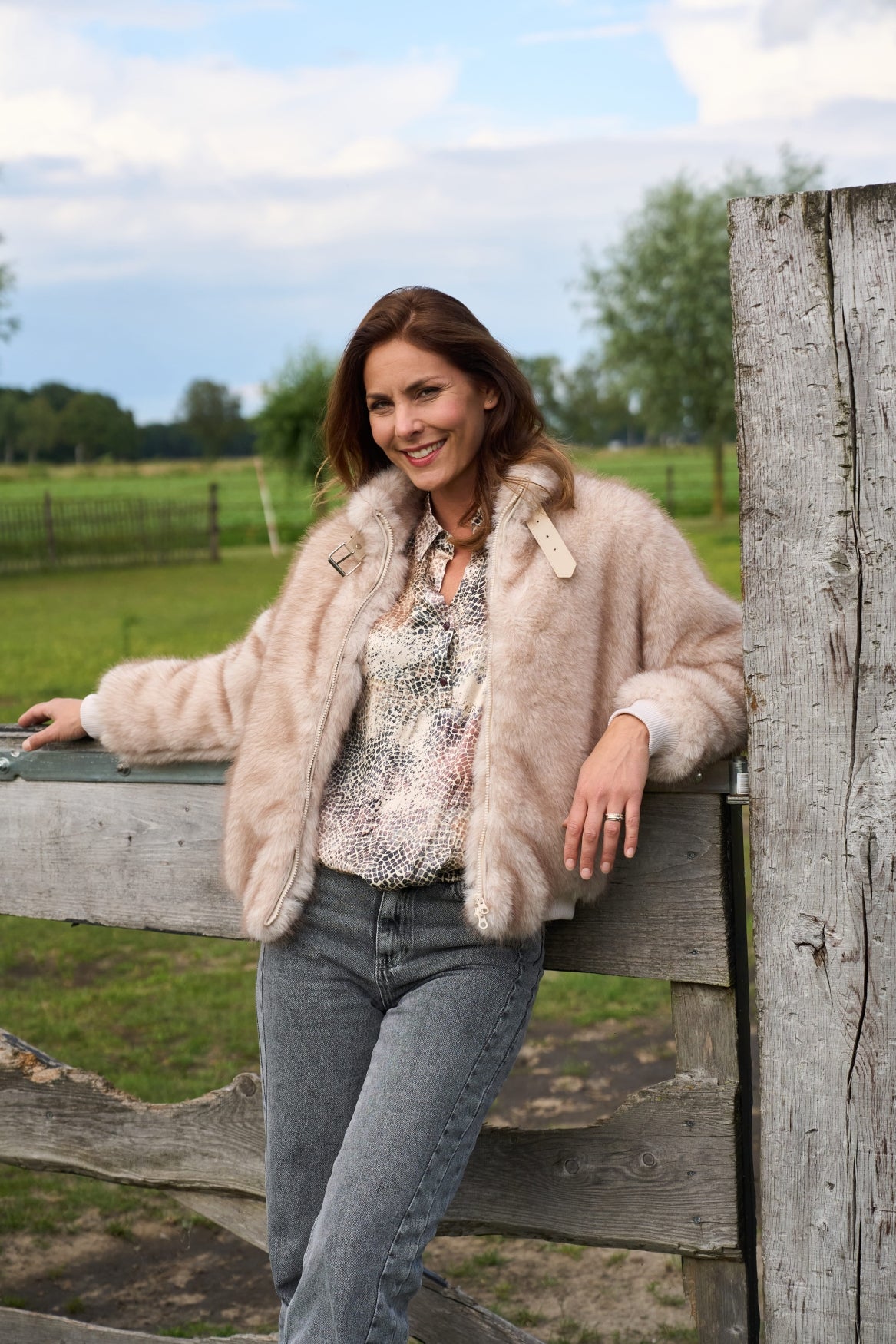 Jas Shields LS-RMJ Sleek Faux Fur | Buttercream
